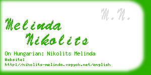 melinda nikolits business card